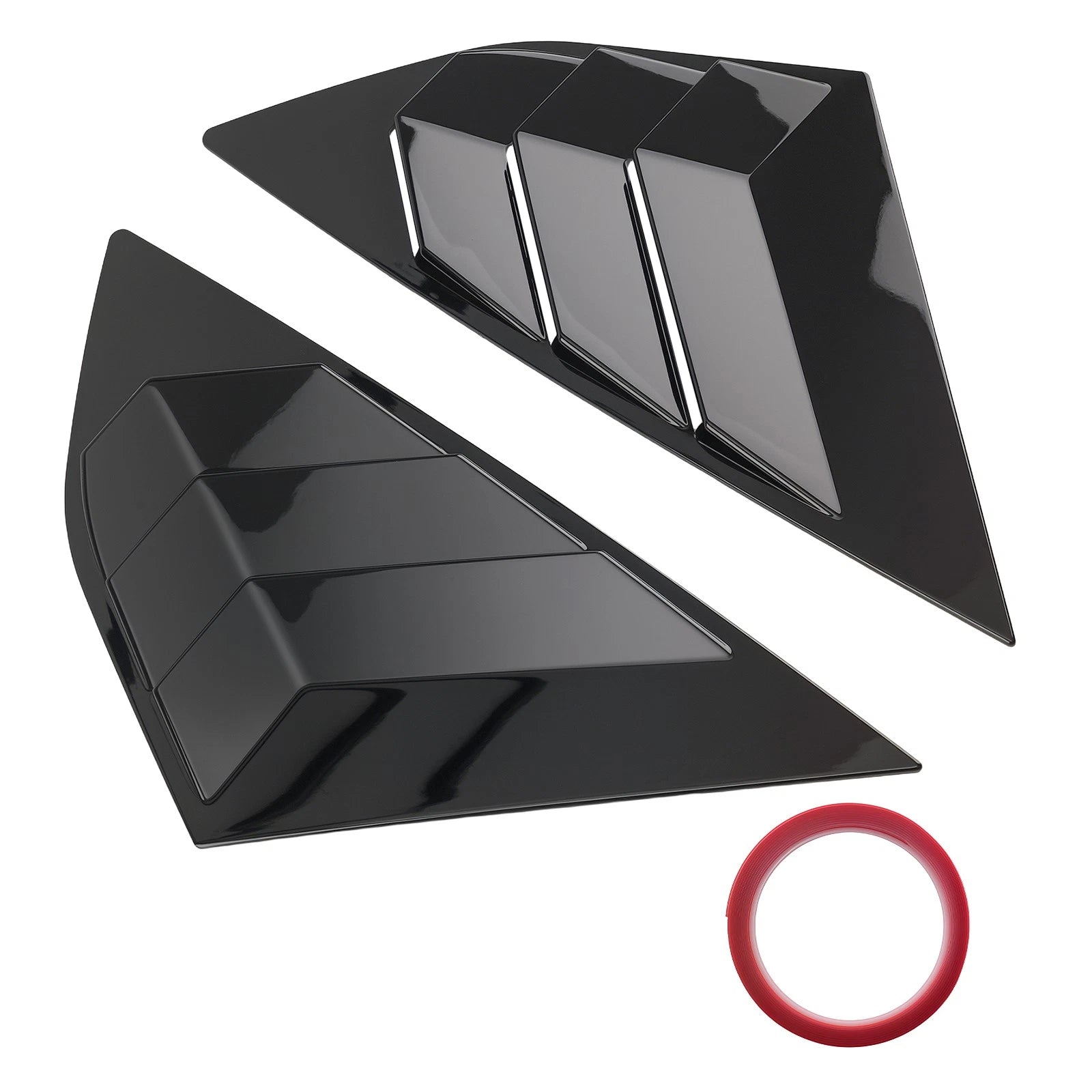 ABS Painted Louvers for Ford Focus MK3 Hatchback (2012-2018) Black