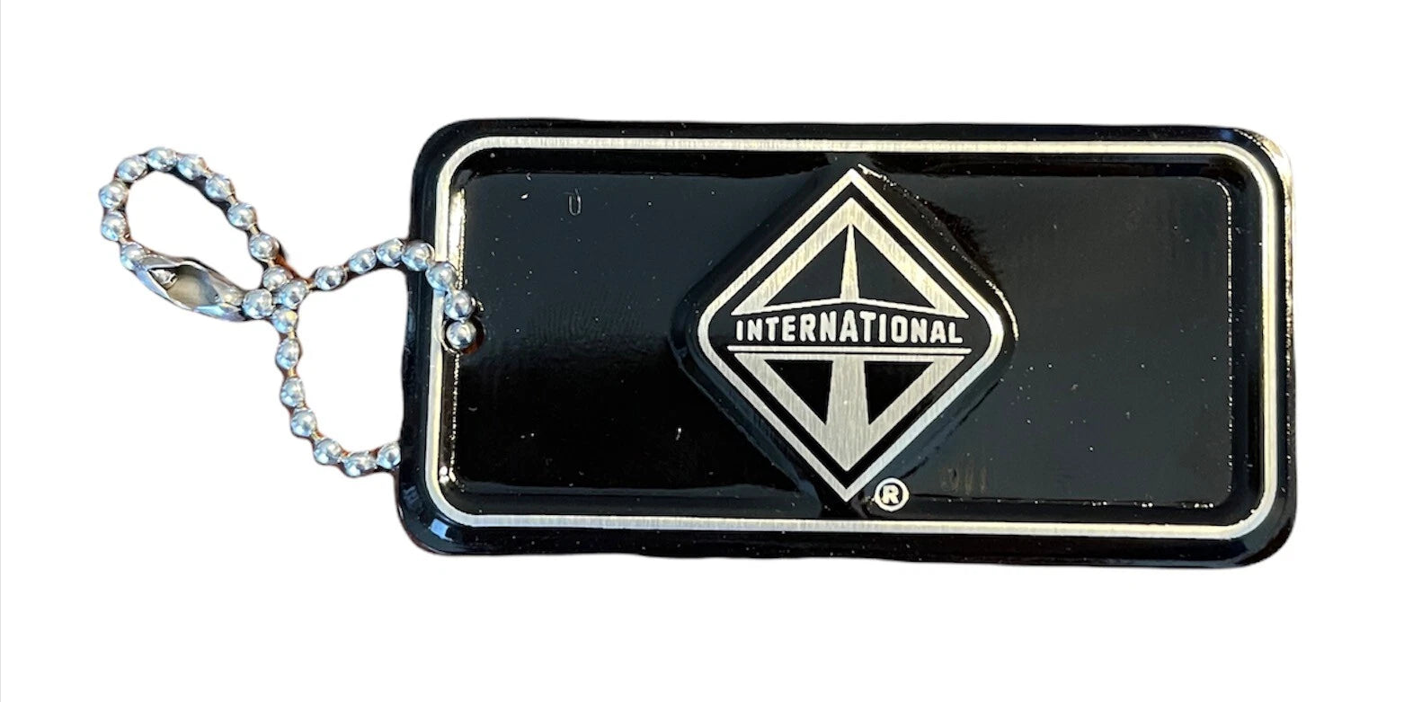 Keychain Tag for International Trucks (Black & Silver)