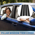 Set of 4 Door Pillar Window Trim for Toyota Highlander (2008–2013) Black