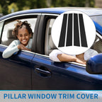 Set of 4 Door Pillar Window Trim for Toyota Highlander (2008–2013) Black