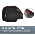 Pair Rearview Mirror Cap Overlay Gloss Black for Lexus Land Cruiser (2008–2021)