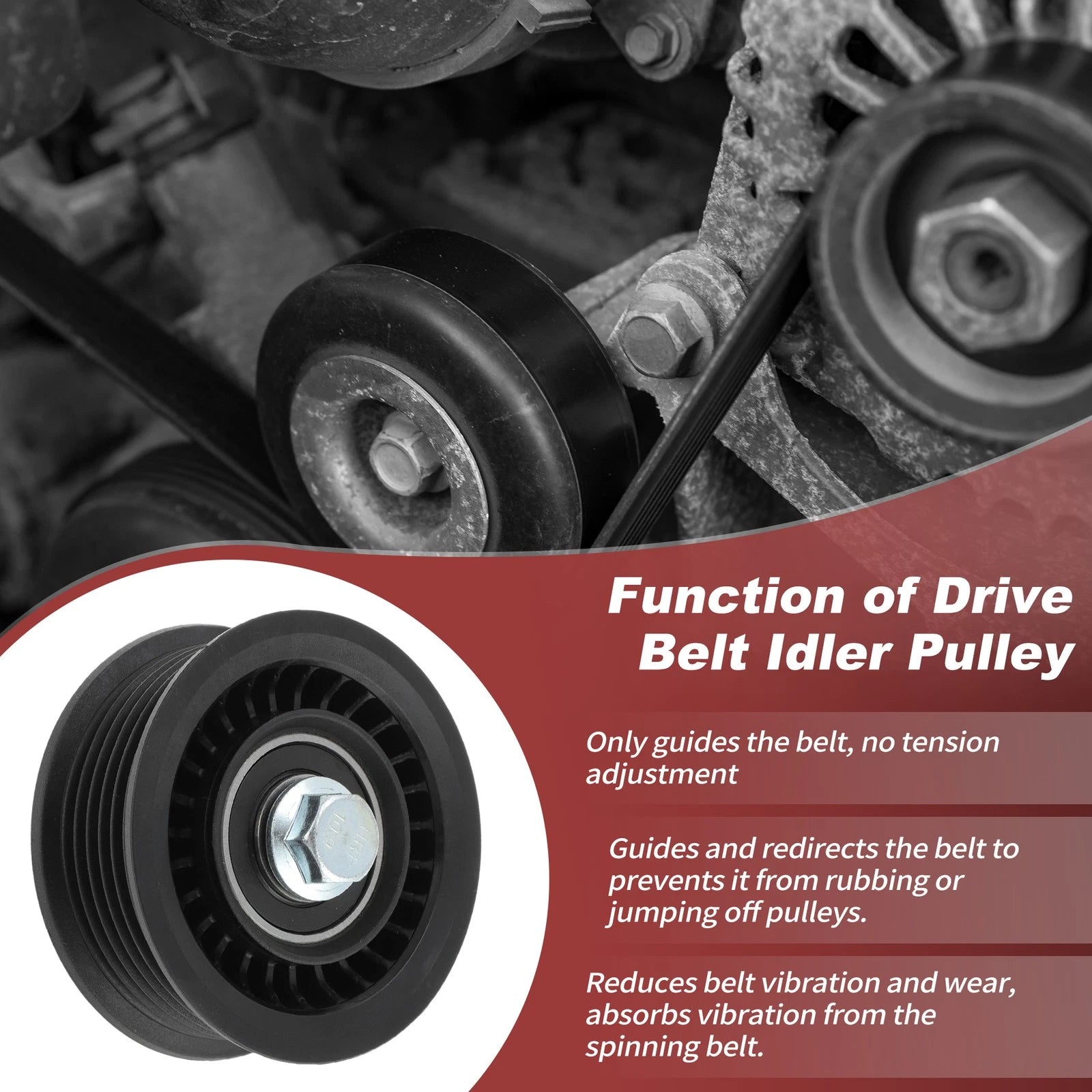 Accessory Drive Belt Idler Pulley for Chevrolet GMC Cadillac (2010–2015)