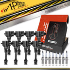 Set of 8 Ignition Coils & Iridium Spark Plugs for Nissan Titan (2004–2007)