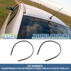 2 x Window Glass Seals for Honda Civic EX EX-L HF (2016-2021)