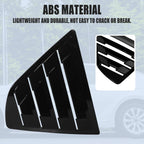2pcs Glossy Black Rear Side Window Louver Cover for Toyota Camry 