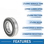 1 Pc 6006DDU Deep Groove Ball Bearing P4 for Scooter Skateboard (30x55x13mm)