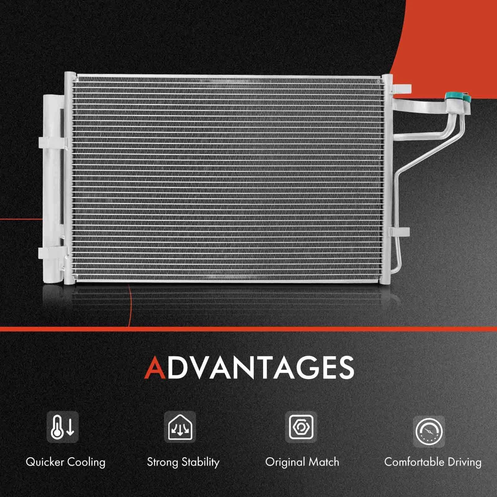 2X Radiator & AC Condenser Cooling for Kia Forte Koup (2015–2016)