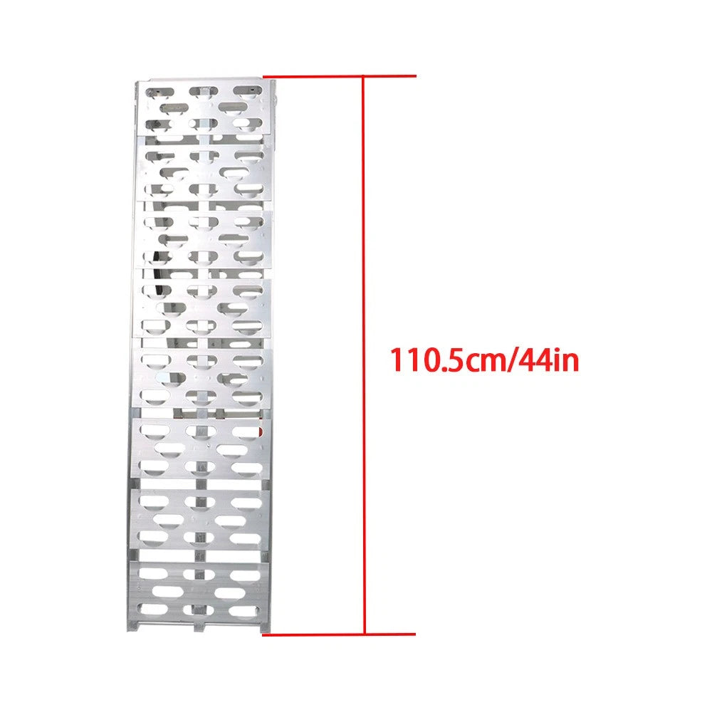 Set of 2 Aluminum Folding Loading Ramps for UTV ATV Truck Motorcycle