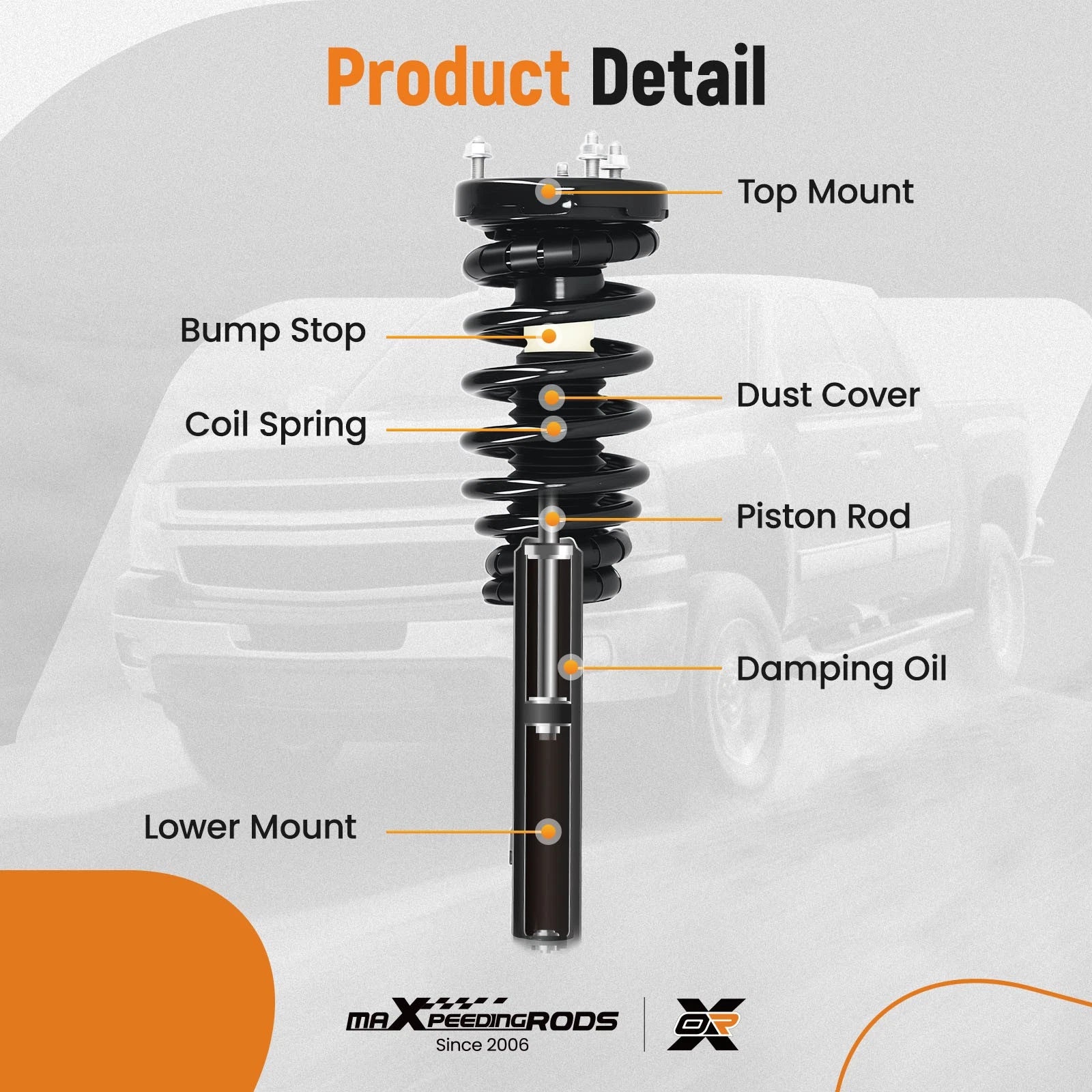 Complete Struts & Coil Springs Set for Hyundai Sonata (2006–2010) Azera (2006–2011)