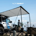 Car Side Awning for Vehicle (6.6'-9.8') Waterproof Pull-Out Tent Shelter