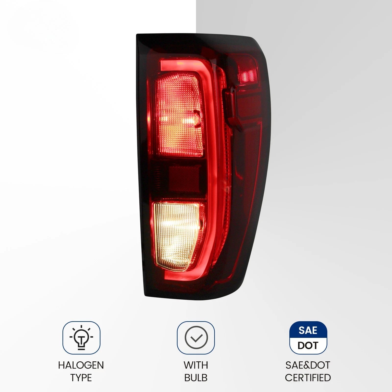 Halogen Tail Light Right Passenger for GMC Sierra 1500 2500 HD 3500 HD (2019–2026)