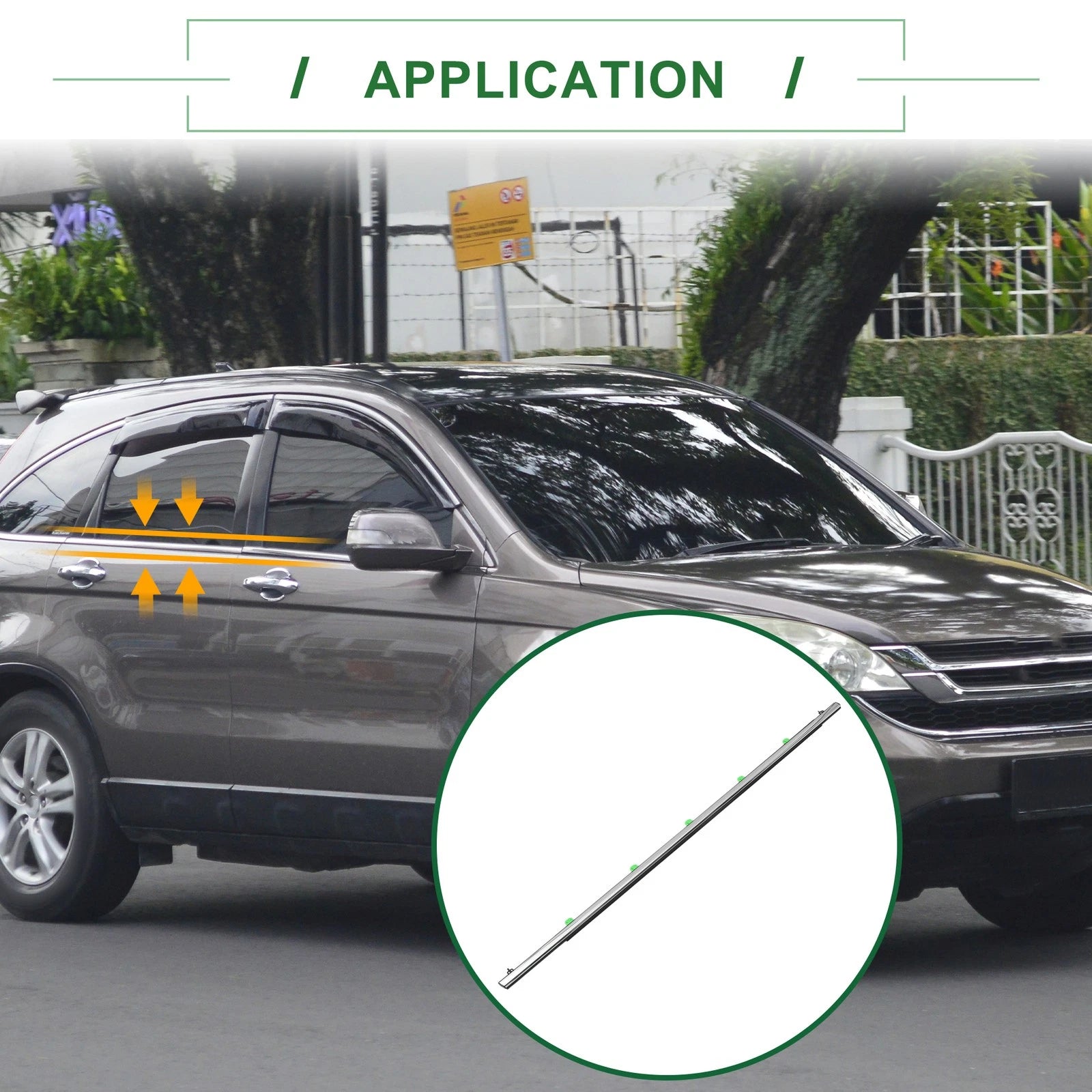 1pc Front Right Weatherstrip Window Seal No. 72410SWAA01 for Honda CR-V (2007–2011)