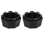 2 Matte Black Hub Caps for Polaris Sportsman 570 SP (2015–2025)