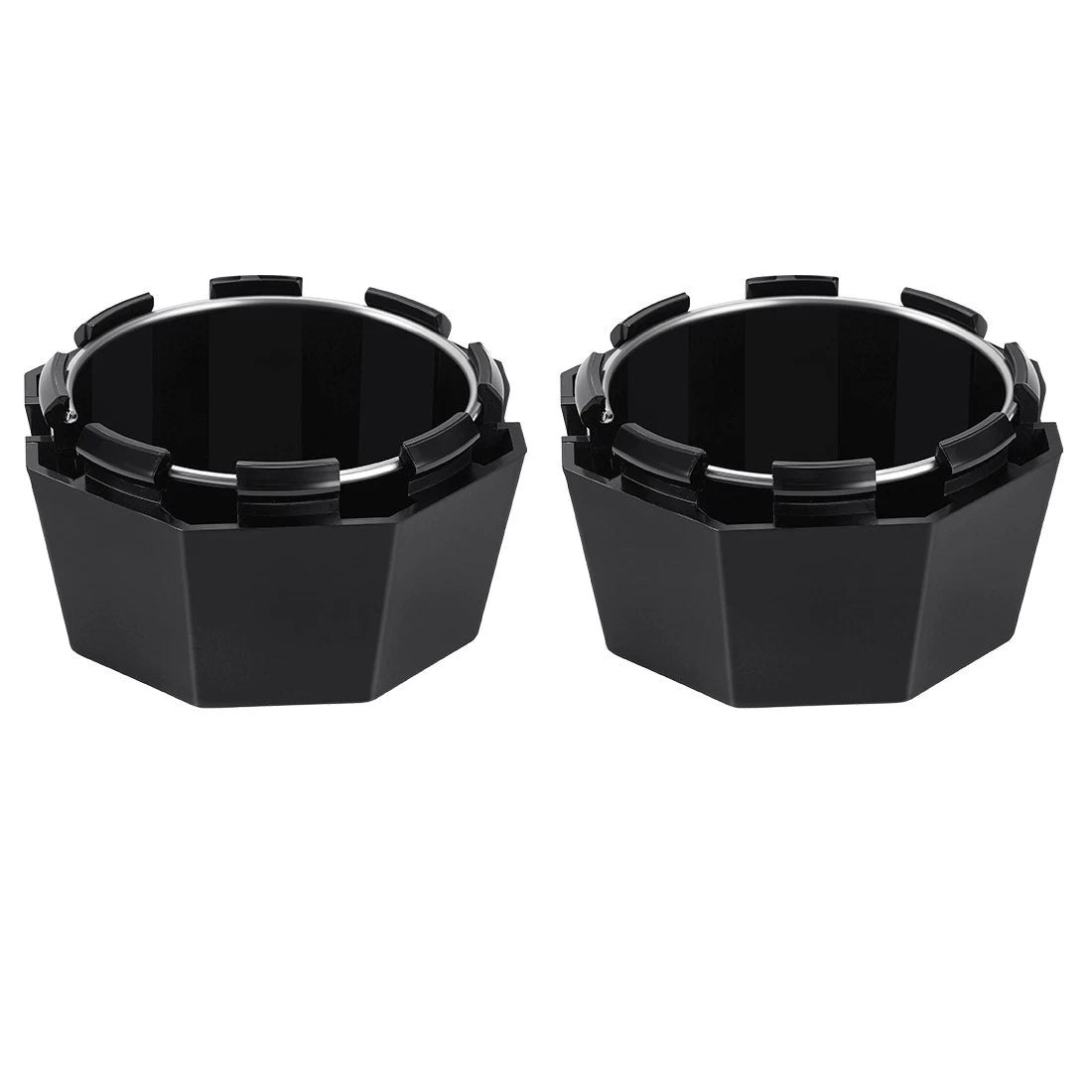 2 Matte Black Hub Caps for Polaris Sportsman 570 SP (2015–2025)