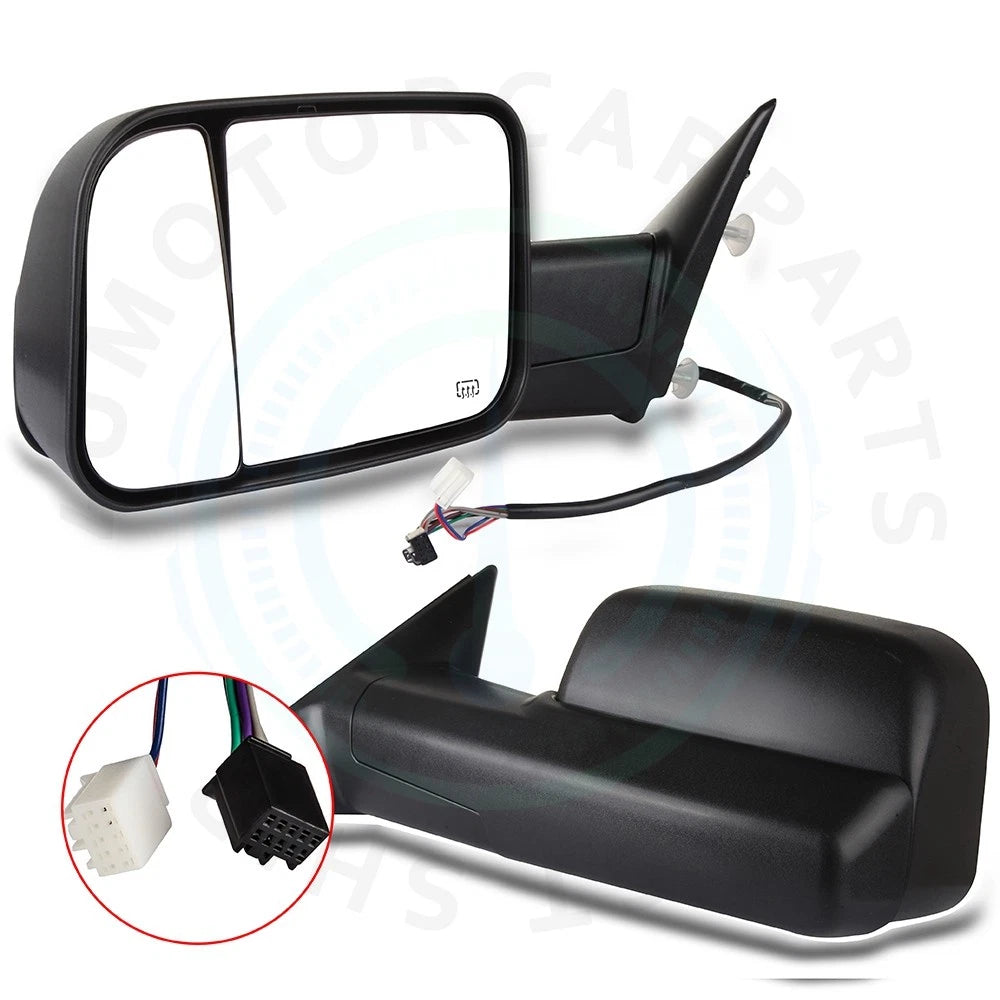 2X Power Heated Tow Mirrors for Dodge Ram 1500 2009–2017, Ram 2500 3500 2010–2017