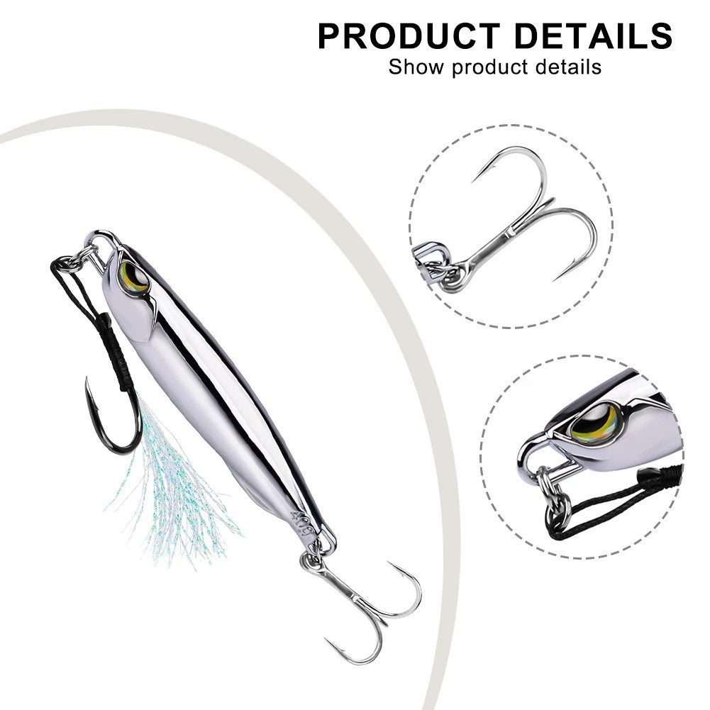 Chrome Lure for Fishing (Effective Realistic Action, Long Distance Casting)