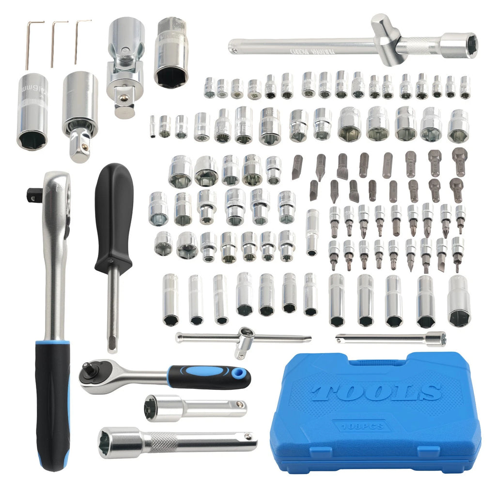 108PCS Mechanics Kit for Honda CR-V (1997–2023) Ratchets Sockets 10-32mm