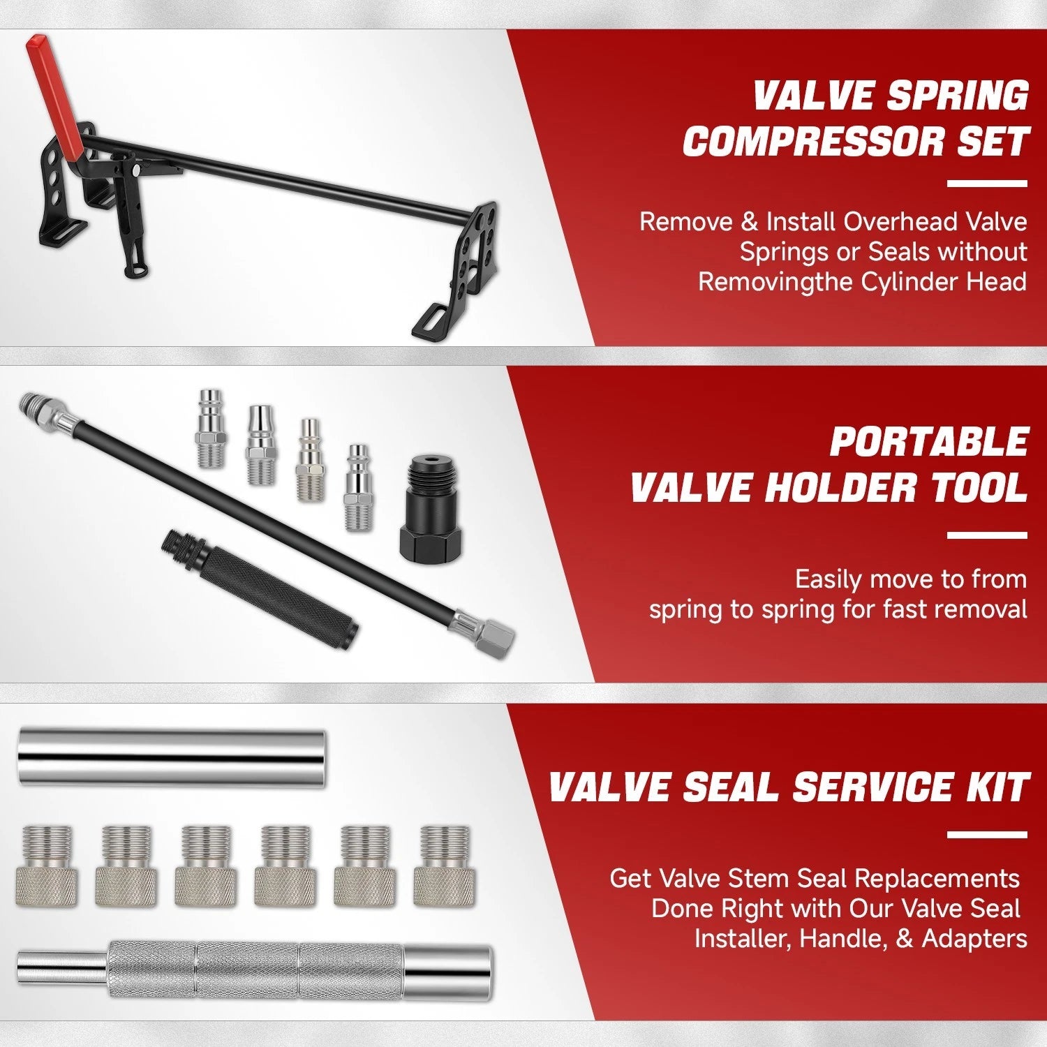 Valve Spring Compressor Tool Set for OHV/OHC Engines (Universal)