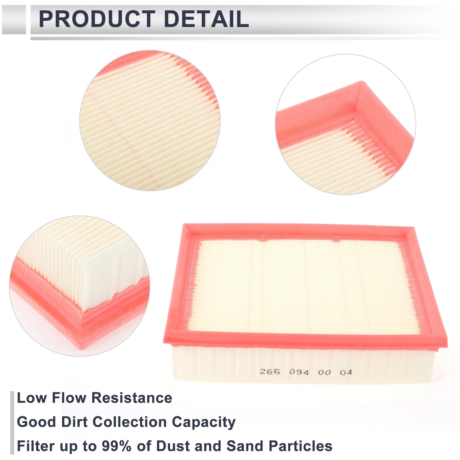Car Engine Air Filter No. 2660940004 for Mercedes-Benz A-Class (2004–2012)