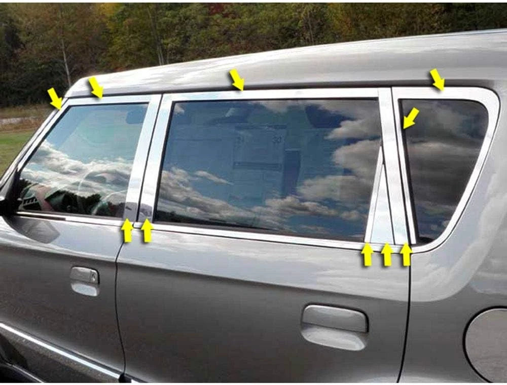 20p Luxury FX Chrome Window Package (w/Posts & Sill) for 10-13 Kia Soul