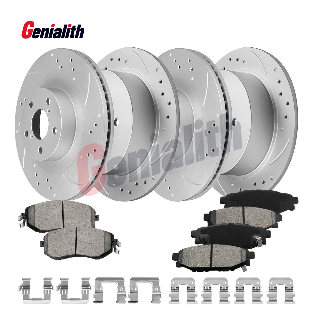 Front and Rear Rotors Brake Pads Kit for Subaru Forester Crosstrek (2013–2021)