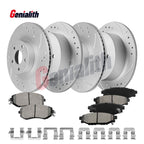 Front and Rear Rotors Brake Pads Kit for Subaru Forester Crosstrek (2013–2021)
