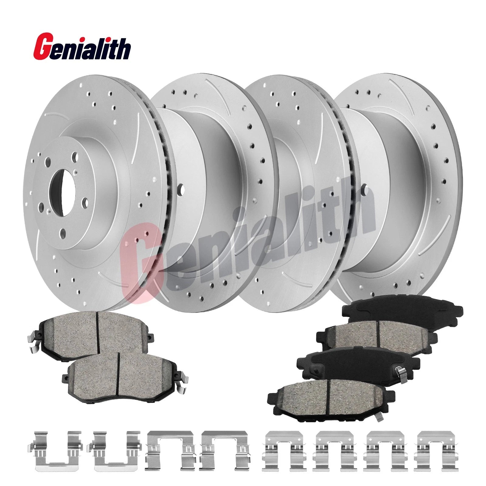 Front and Rear Rotors Brake Pads Kit for Subaru Forester Crosstrek (2013–2021)