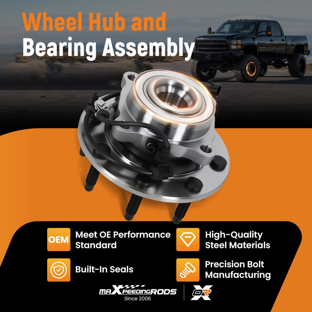 Front Wheel Hub & Bearing Set for GMC Sierra 1500 HD (2001–2003) WE515058 4WD