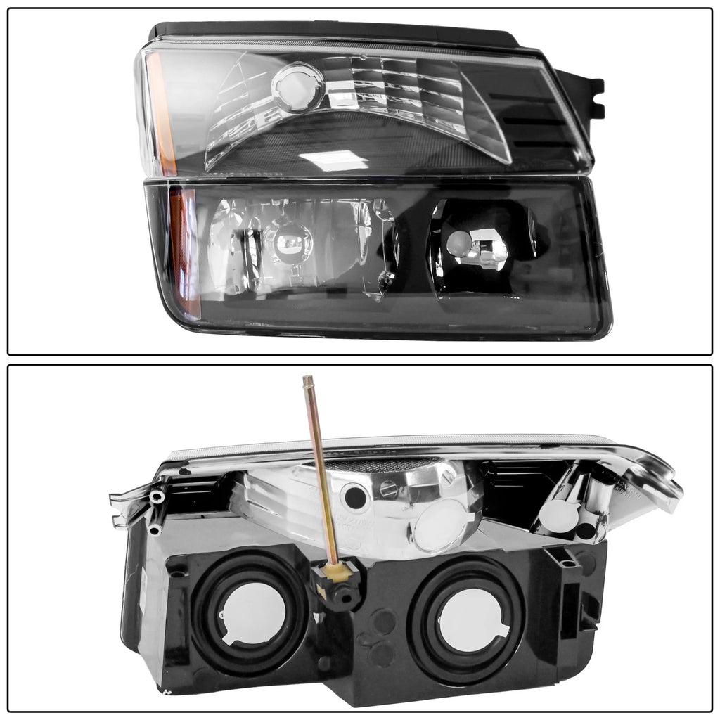 Front Bumper Lamp Pair for Chevy Avalanche (2002-2006) Black