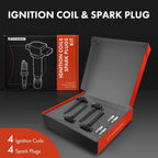 Set of 4 Ignition Coils & Iridium Spark Plugs for Jeep Compass