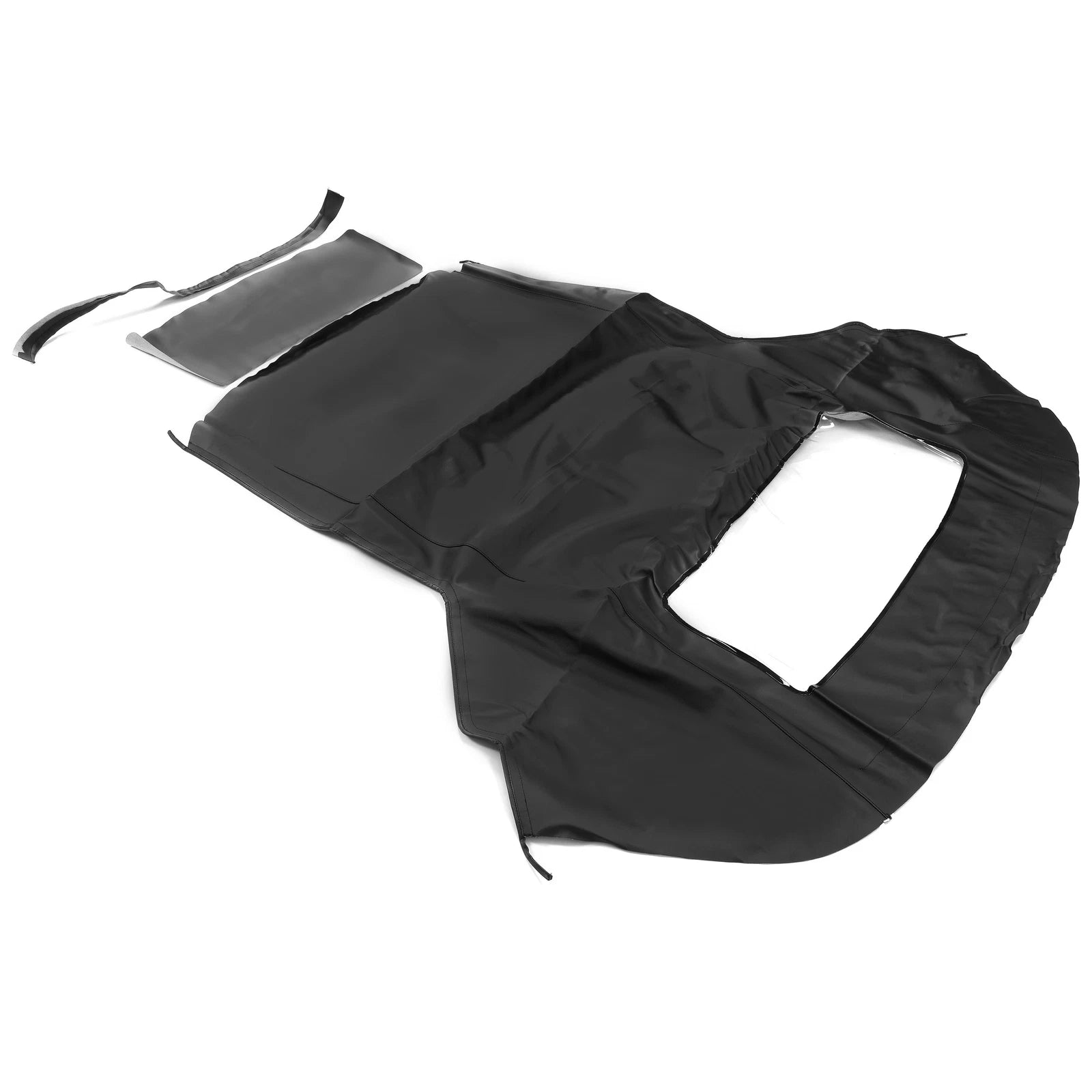 Black Soft Top with Plastic Window for Ford Mustang Convertible (1983–1993)