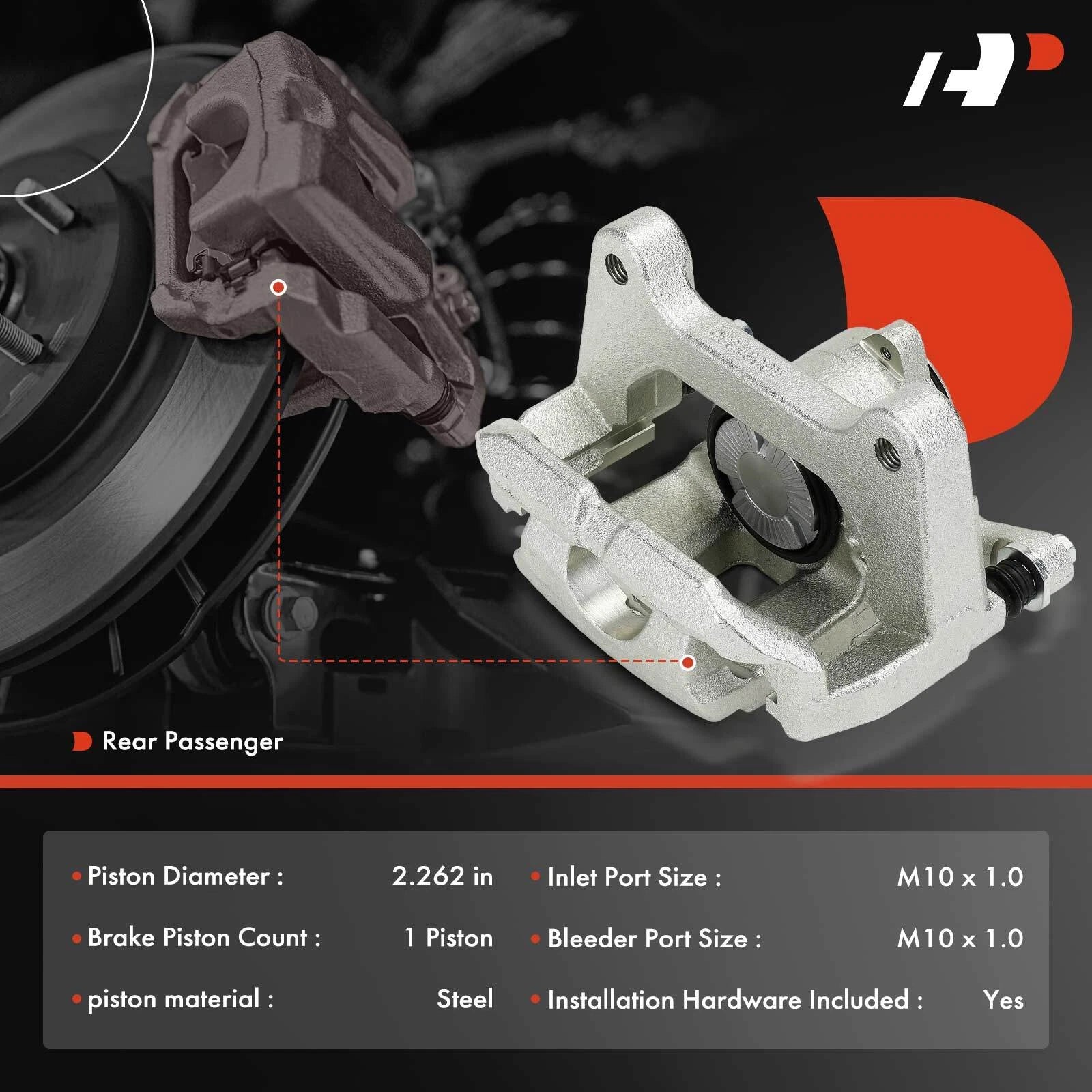 Rear Right Brake Caliper with Bracket for Jeep Grand Wagoneer (2022–2023)