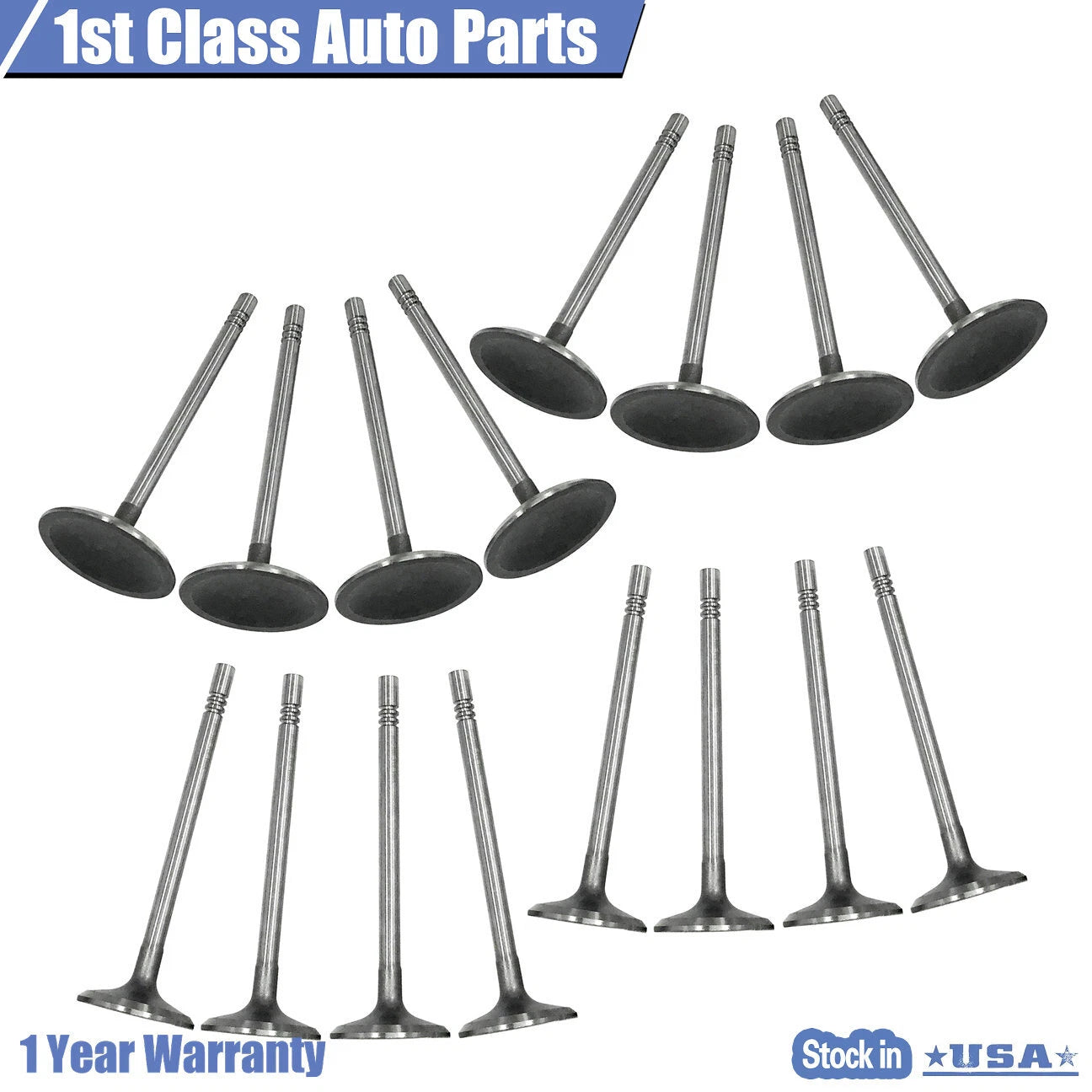 16X Exhaust Intake Valve Kit for Dodge Dakota, Chrysler Aspen, Jeep 4.7L (2000–2010)