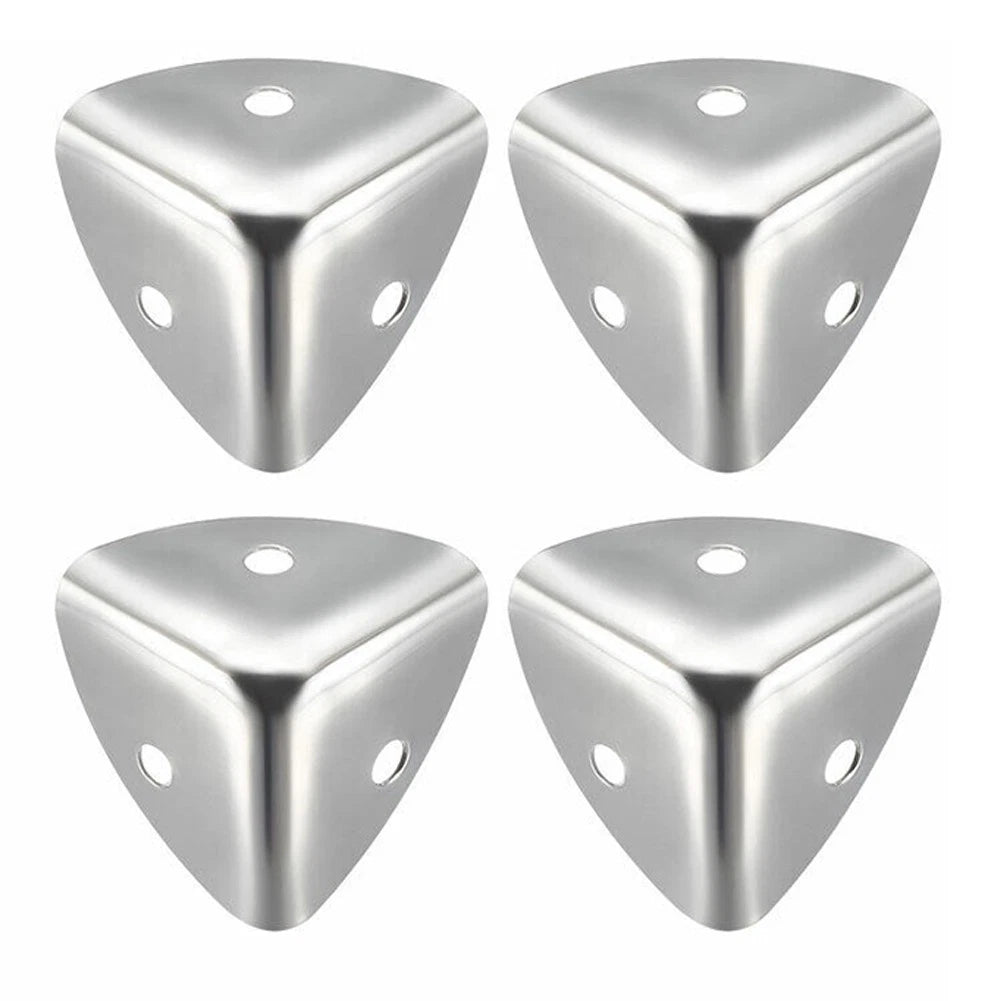 Set of 4 Zinc Alloy Box Edge Corner Protectors with Screws