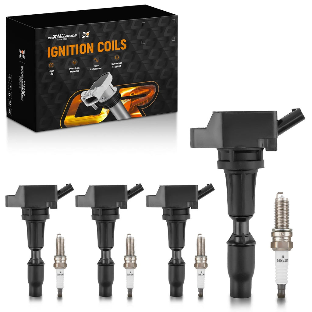 Set of 4 Ignition Coils & Spark Plugs for Kia Sorento 2.4L (2016–2020) UF764 93175