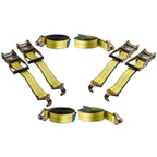 Set of 4 Heavy Duty Tie Down Straps 2" x 27' 10000 LBS DJ-Hook