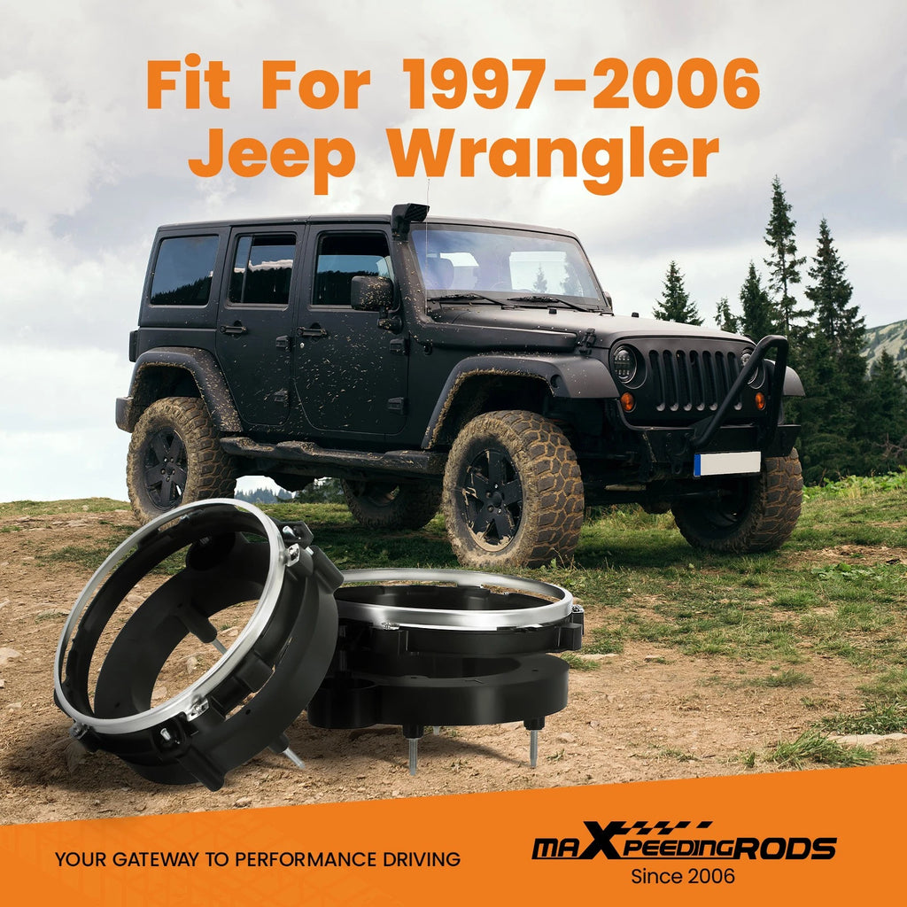 Set of 2 Headlight Bulb Brackets for Jeep Wrangler (1997–2006)