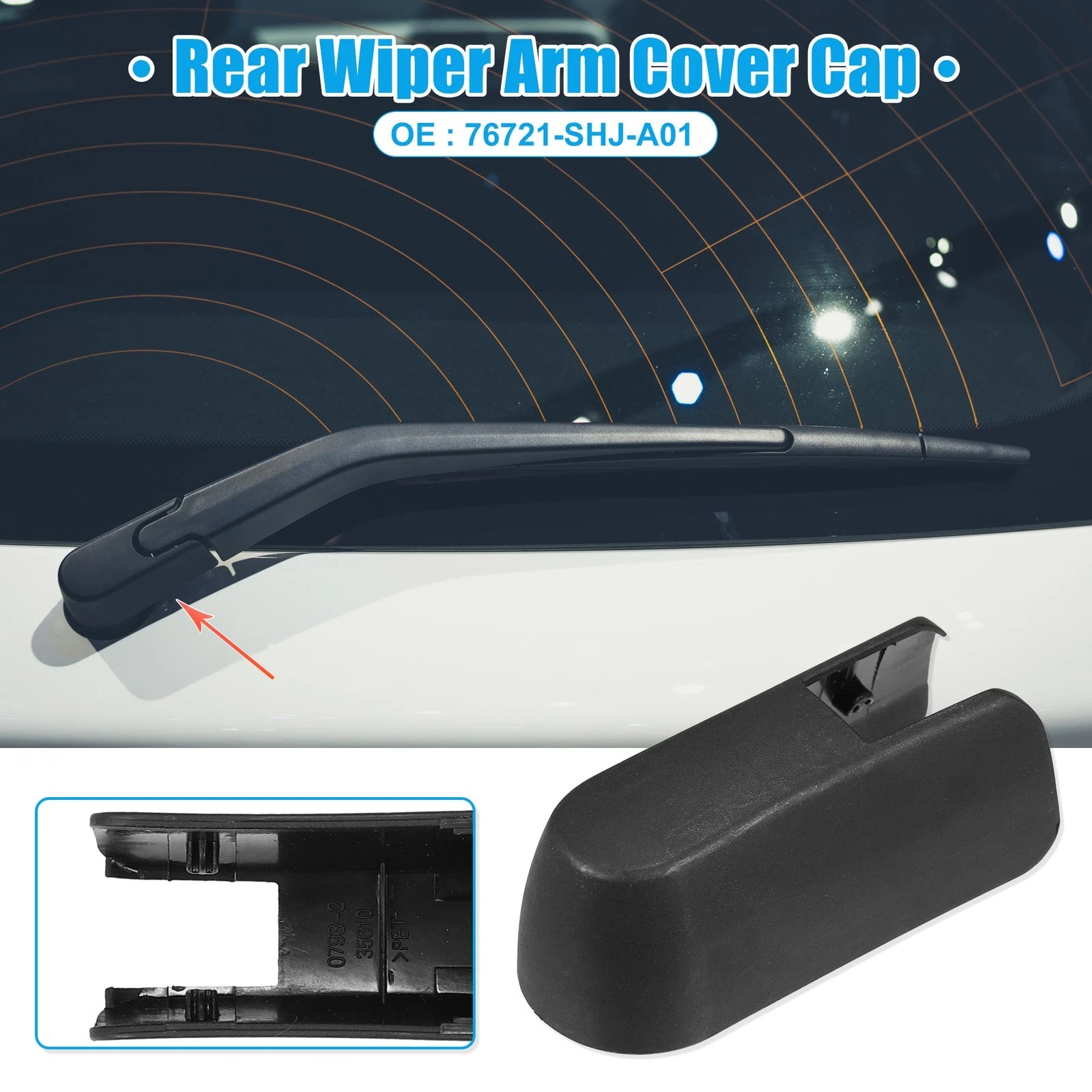 Rear Windshield Wiper Arm Nut Cover Cap for Honda Odyssey (2005–2010)