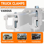 6X Truck Cap Topper Clamps for Truck Bed Rack (Universal Fit)