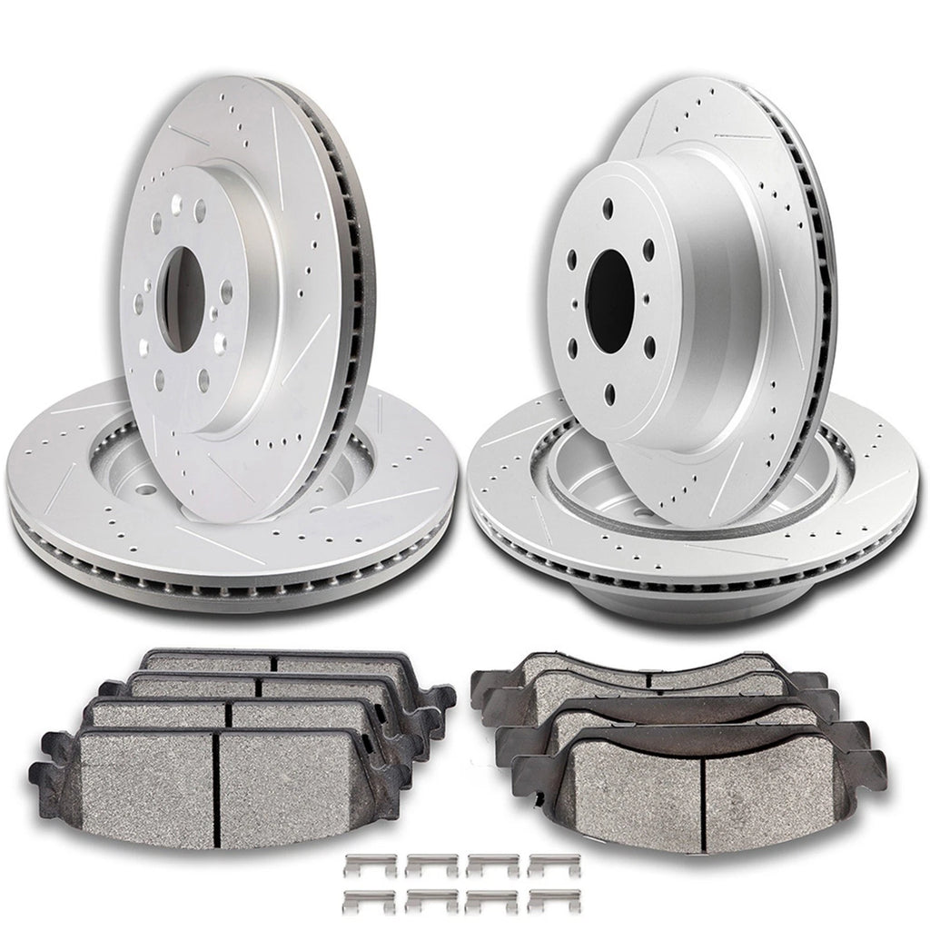 Set of 4 Rotors and Brake Pads for Chevrolet Tahoe Silverado GMC Sierra 1500