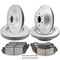 Set of 4 Rotors and Brake Pads for Chevrolet Tahoe Silverado GMC Sierra 1500