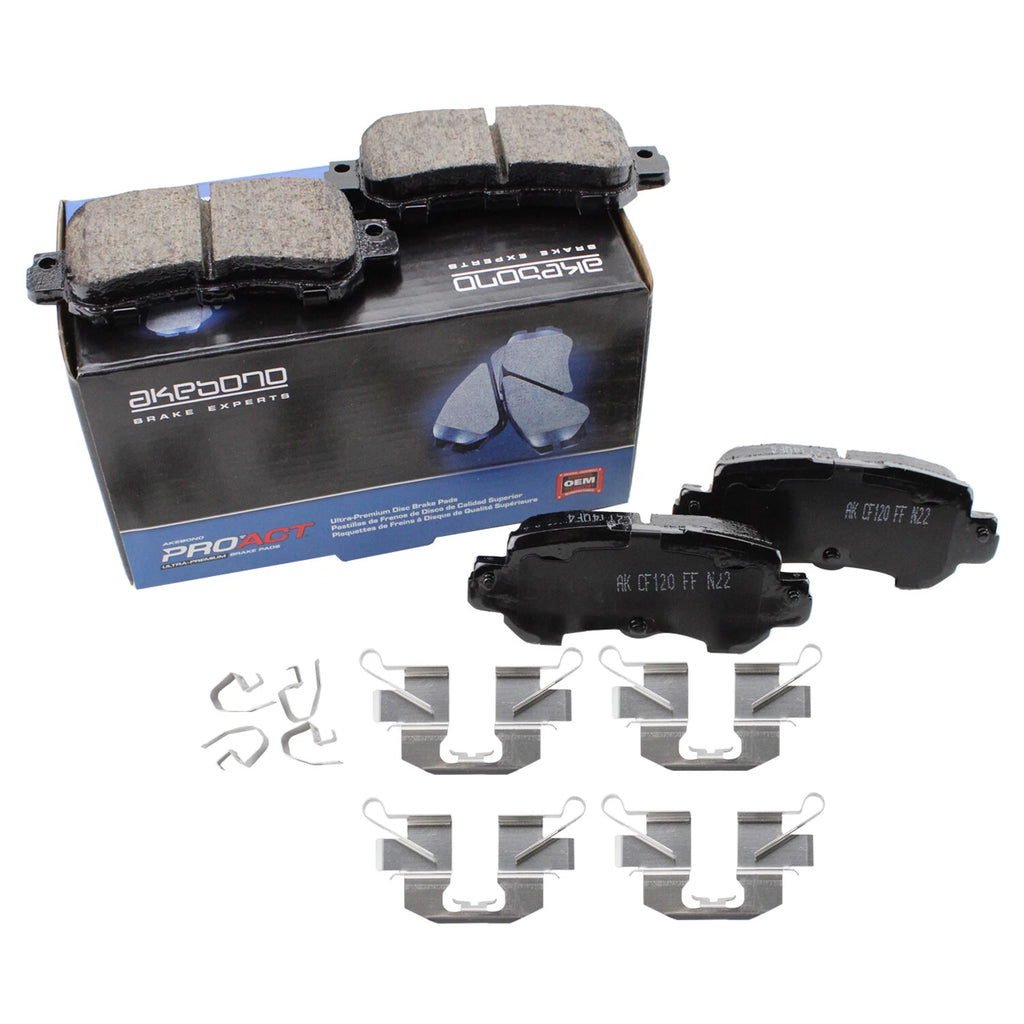 Set of 4 Akebono ProACT Ultra Premium Ceramic Rear Disc Brake Pads for Mazda CX-3, CX-5 (2016–2021)