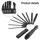 Set of 10 Magnetic Screwdriver Bits for
