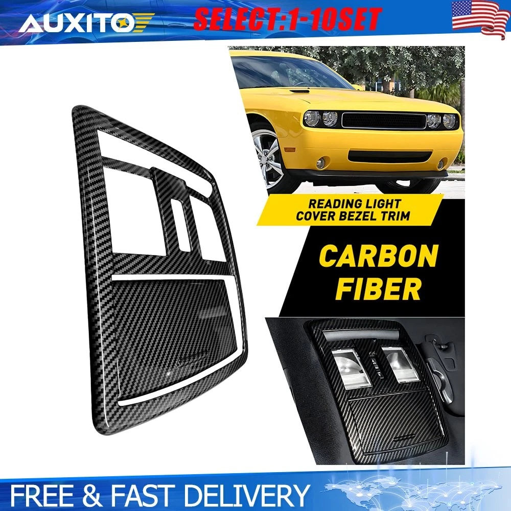 Set of 1 Front Roof Reading Light Cover Trim Bezel for Dodge Challenger (2010–2019) Carbon