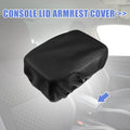 Center Console Armrest Cover for Hyundai Tucson 2016-2021 Faux Leather Black