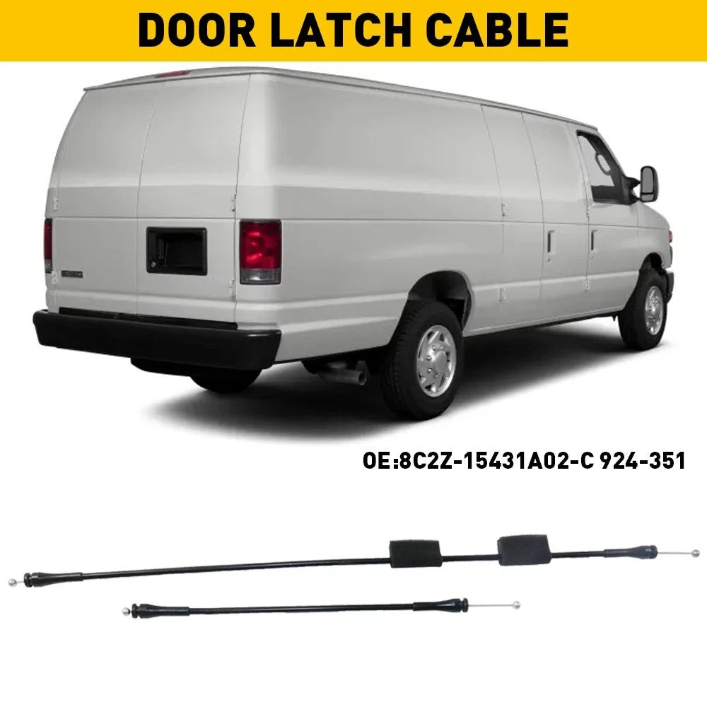 Set of 2 Rear Right Passenger Side Door Latch Cables for Ford E-150 (1992–2014)