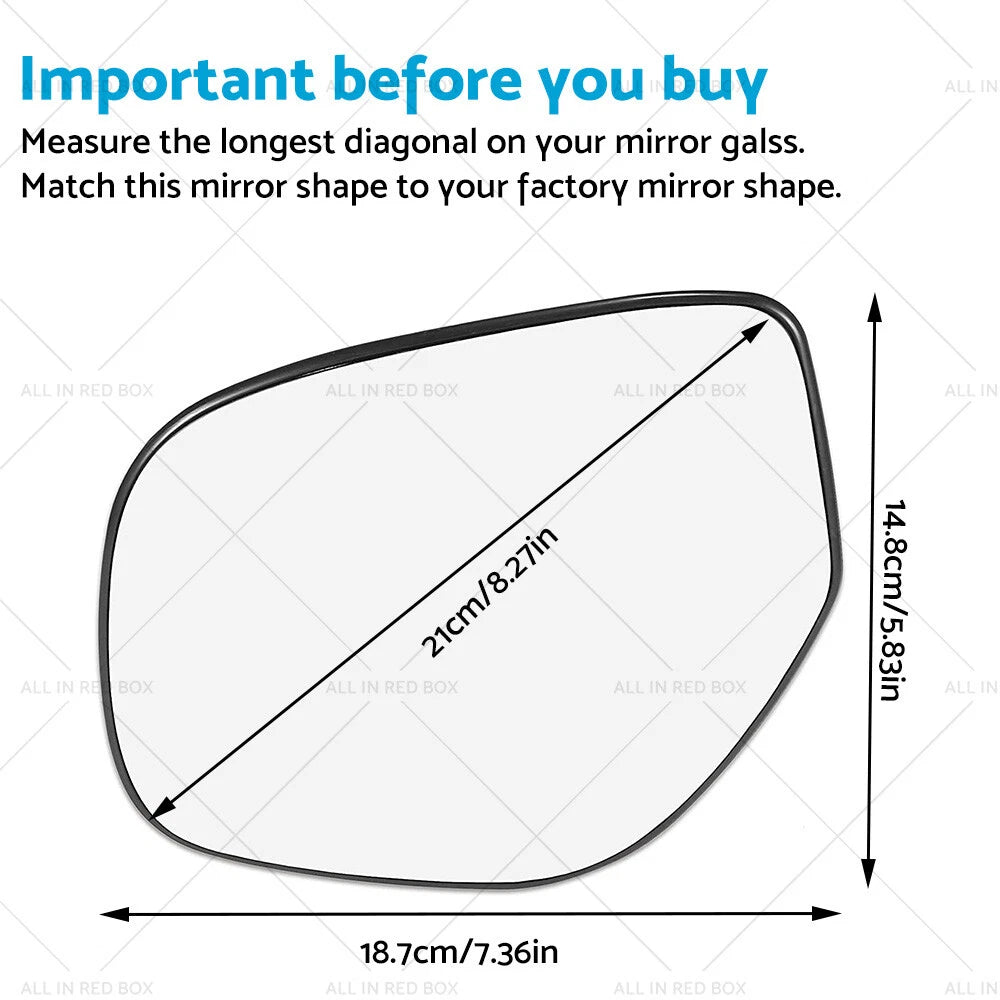 Left Side Mirror Glass for Mitsubishi ASX (2013–2020)