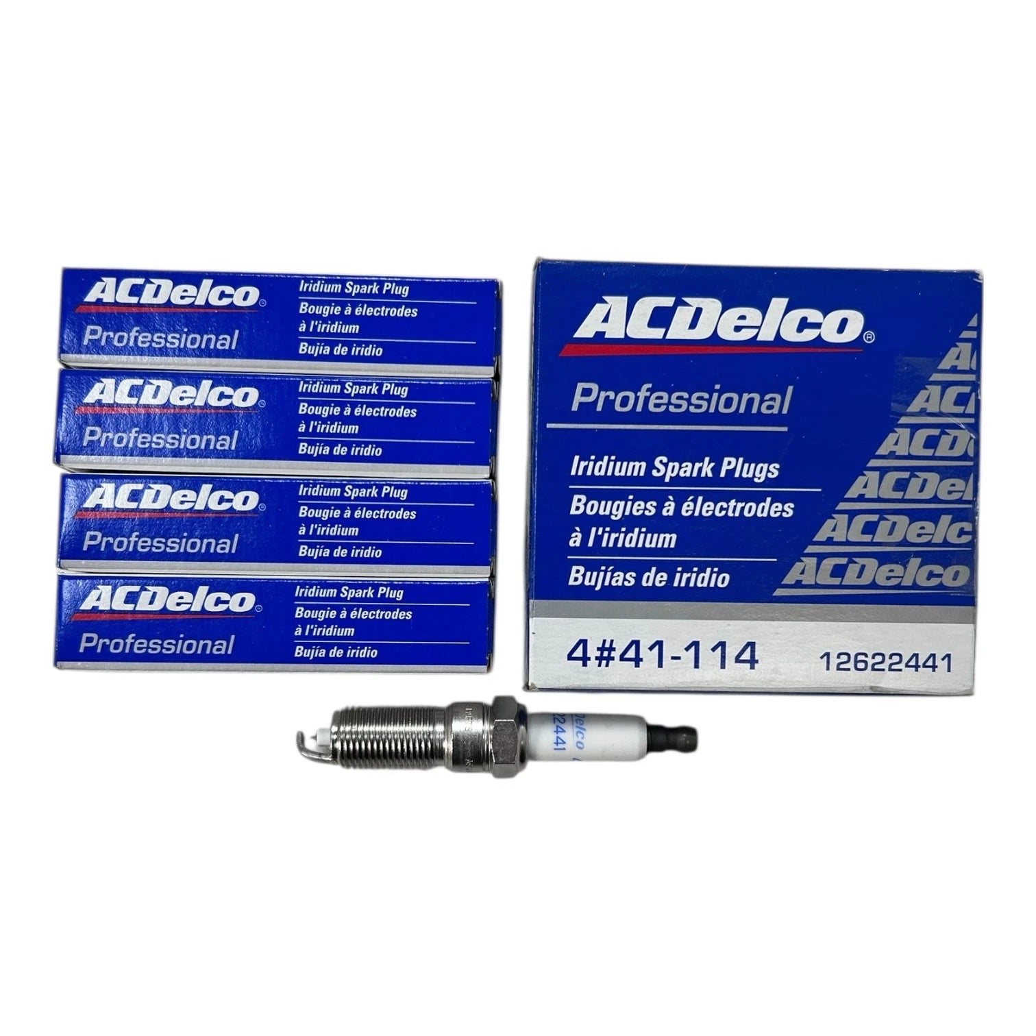 Set of 4 Iridium Spark Plugs for AC Delco (41-114)