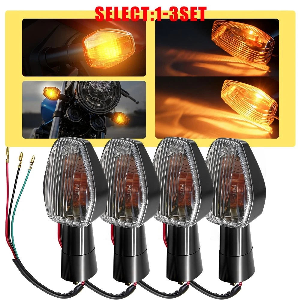 Set of 4 Turn Signal Lights for Honda CB600F CB600S CB900F (2001–2007)