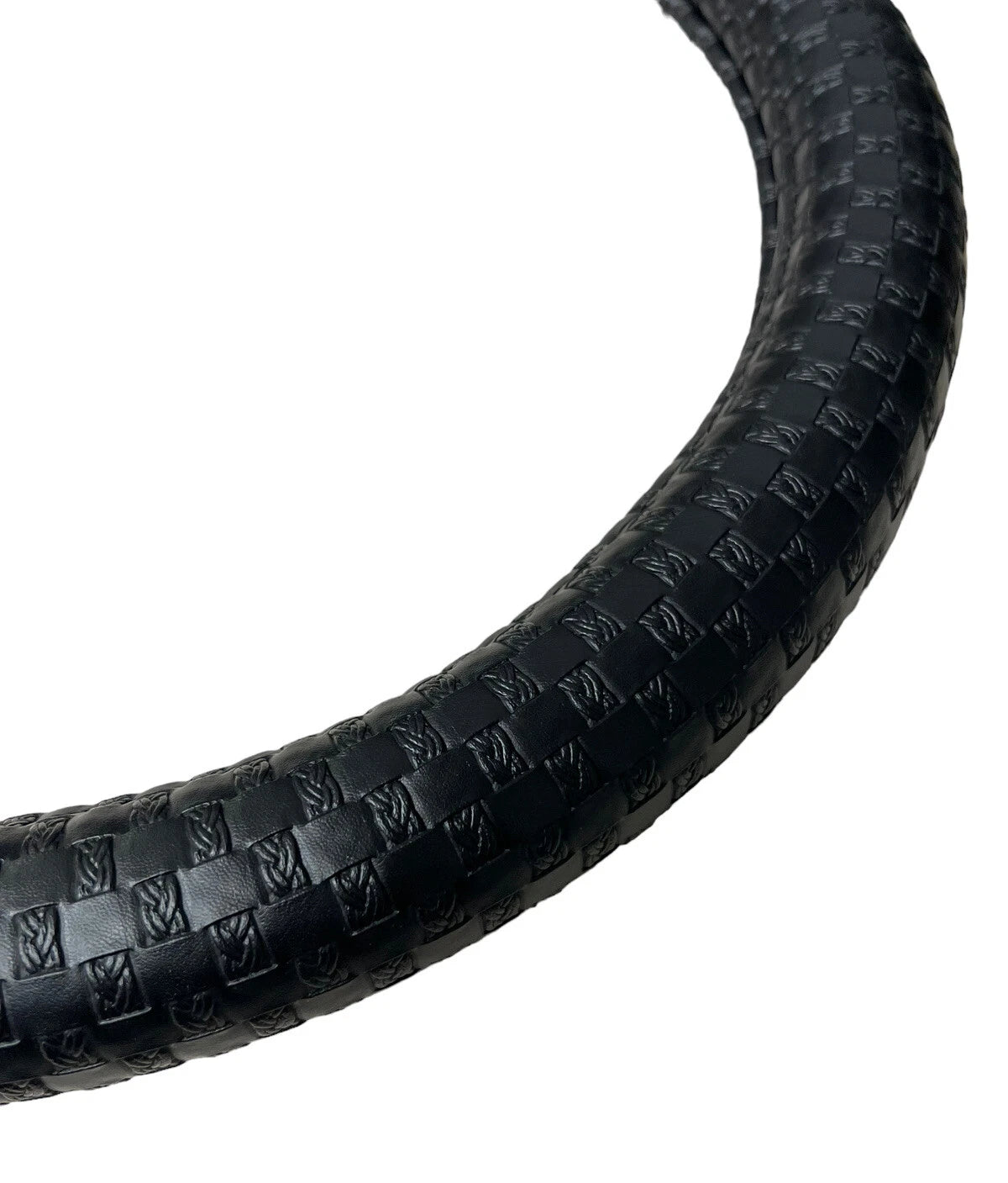 Steering Wheel Cover Black Cross Grids for Peterbilt Kenworth 18 Inch (18-19)
